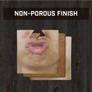 Gentleman Club Face Double Sided Custom Drink Coasters Hilarious