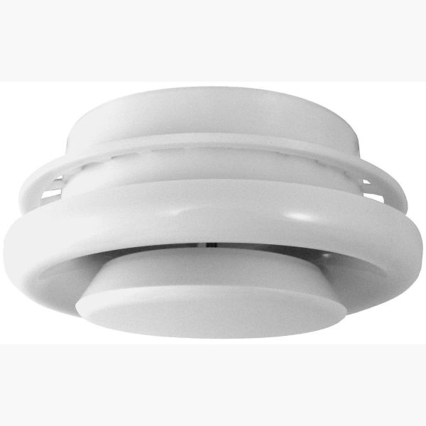 Deflecto Round Ceiling Diffuser , 4'' 100MM Plastic Adjustable Air Diffuser