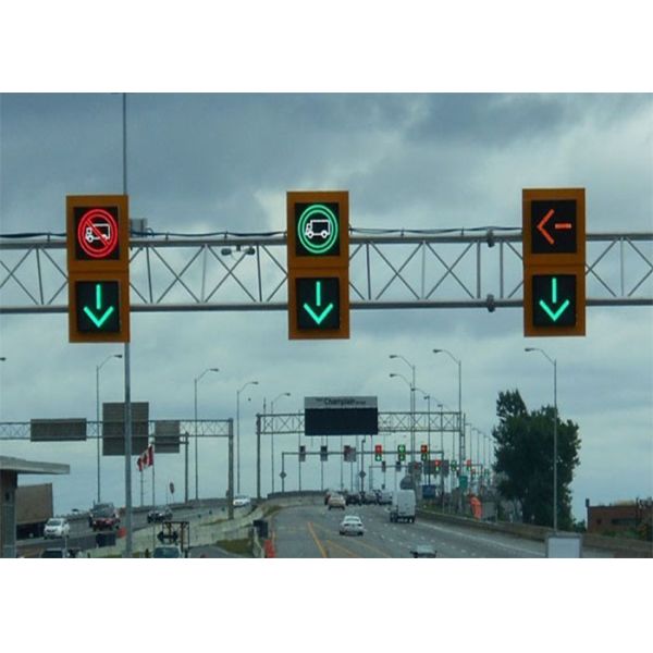 DIP type Red Cross Green Arrow LED Lane Control Signs Roadway Indicator