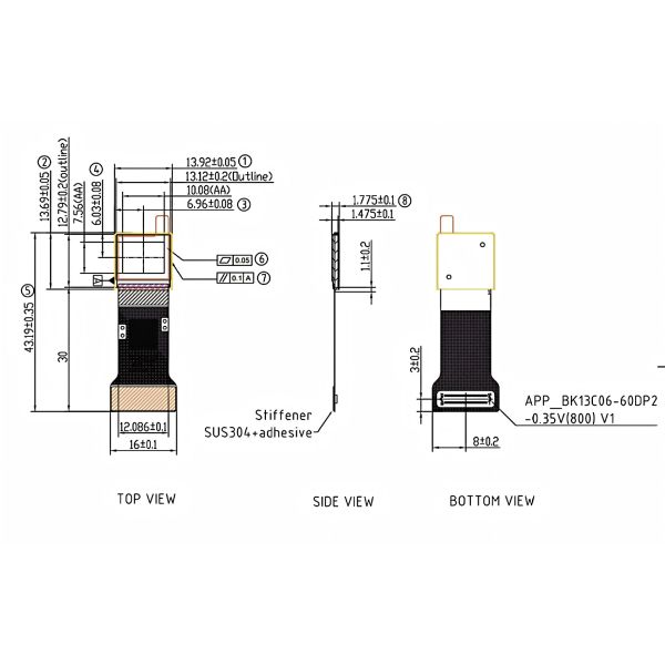 0.50-inch OLED display single module | 1000 brightness 1600×1200 60~120Hz high refresh rate, dedicated for outdoor / VR / medical devices, no assembly