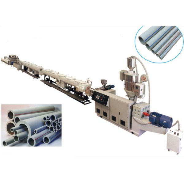 Single Screw PE Pipe Extrusion Line , High Capacity Pe Pipe Making Machine