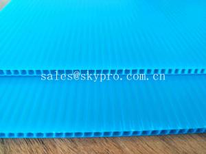 China Blue Dirt - proof Polypropylene Hollow Sheet Durable PP Corrugated Plastic Boards on sale