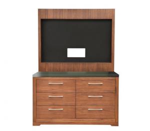 Quality Hotel wooden dresser with back TV panel / chest / dresser for hotel bedroom furniture for sale