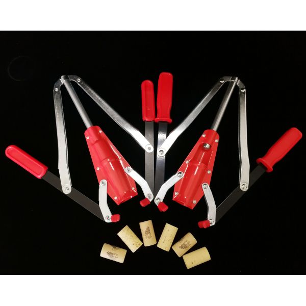 Eco Friendly Double Lever Wine Corker , Red Color Belgian Beer Corker