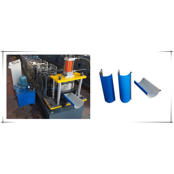 Galvanized Steel Downspout Forming Machine / Rain Water Gutter Making Equipment