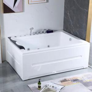 Quality Acrylic Bathroom Sanitary Ware Fibreglass Double Whirlpool Spa Bathtub for sale