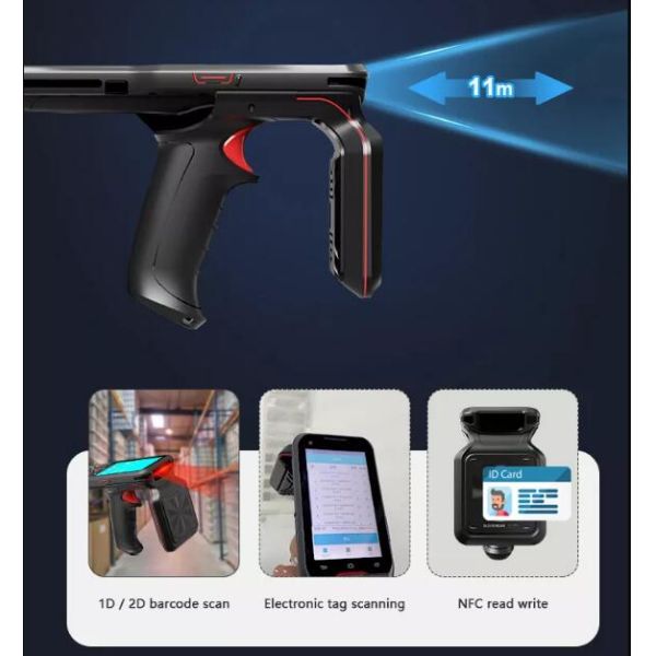Android 10.0 PDA RFID UHF Reader Handheld POS Terminal IP65 Barcode Scanner