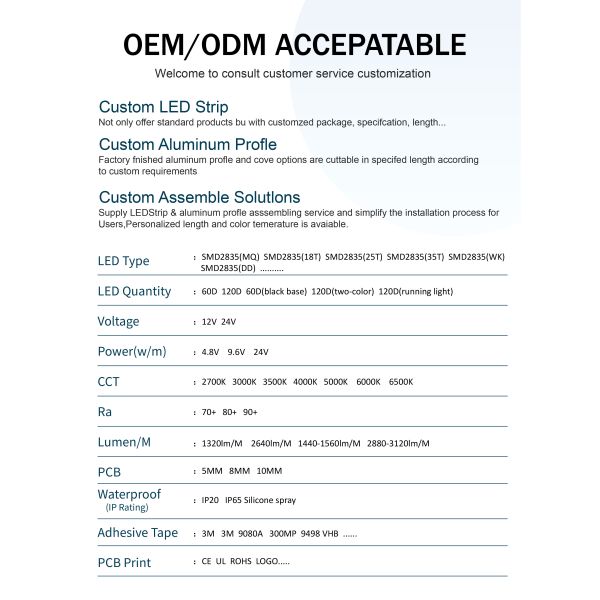 Energy-saving 608 LEDs FOB COB Flexible Led Strip Light with DC 12V 24V Input Voltage