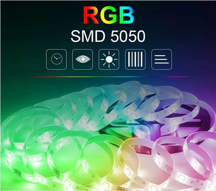 24V SMD 5050 RGB LED Strip Lights Colour Changing 60led Waterproof