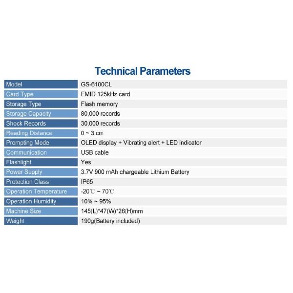 OLED Induction Guard Tour Patrol System Reader For Checkpoint Tag