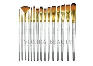 Quality 15 Synthetic Short Handle Art Body Paint Brushes for Acrylic , Oil  Gouache  & Face Painting for sale