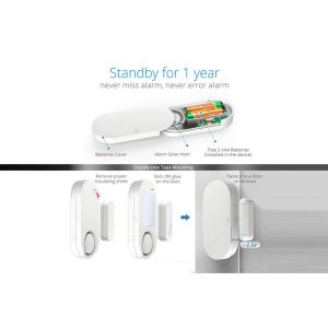 15m Tele Control 130db House Security Alarm Beeping Door Entry Sensor