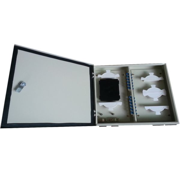 ODF 24 Fc Port Wall Mount Patch Panel Enclosure , Fiber Optic Terminal Box