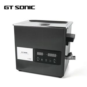 Quality Black Industrial Ultrasonic Cleaner 9L 200 Watt Digital Touch Panel With Drain Valve for sale