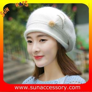 China QF17002  Sun Accessory customized fashion knitted beanie hats for ladies  ,Hats in stock MOQ only 3 pcs on sale