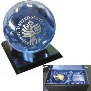Quality Crystal globe with world map for sale