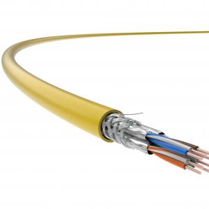 Quality Cat 7A Cable, S/FTP Cat 7A Network Cable 23AWG Bare Copper PVC Sheath for sale
