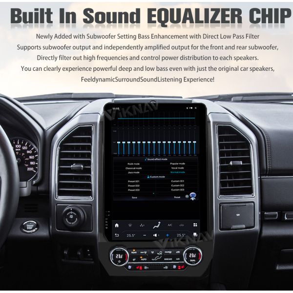 Viknav Car Radio For Ford Expedition (2016-2022) 14.4 Inch Android Head Unit Touch Screen GPS Multimedia Player Auto