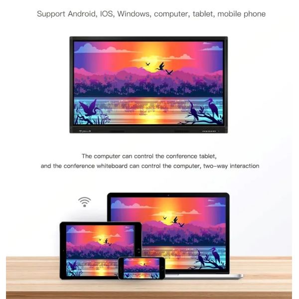Electronic Smart Interactive Whiteboard Waterproof For Classroom Meeting