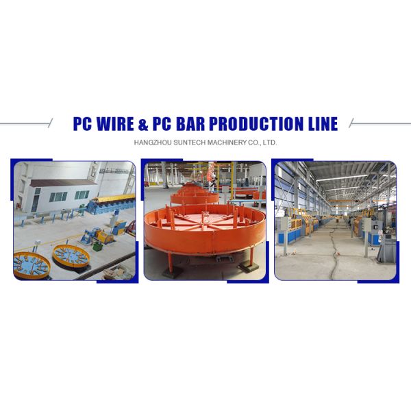 3mm - 7mm PC Wire Stress Relieved Concrete Steel Wire Production Line