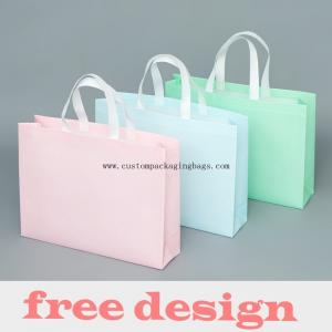 Waterproof Stand Up Plastic Non Woven Reusable Shopping Bags 20-60 Micron Thickness