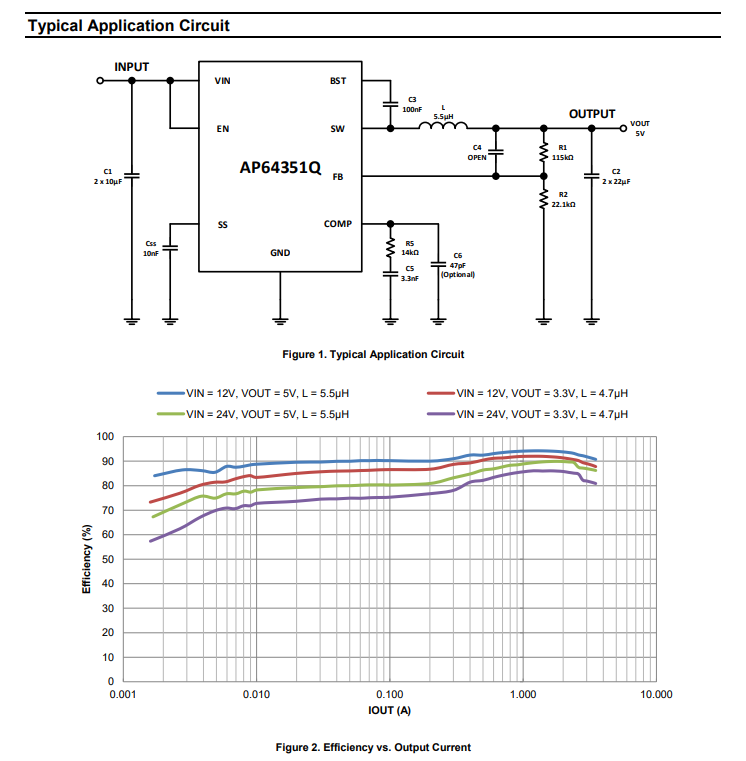 AP64351QSP-13 Semiconductors Power Management ICs Switching Voltage Regulators Circuits
