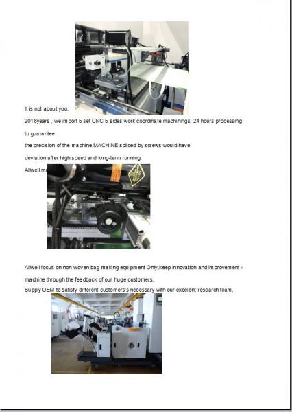 Ultrasonic Non Woven Carry Bags Manufacturing Machine With Online Handle Attach