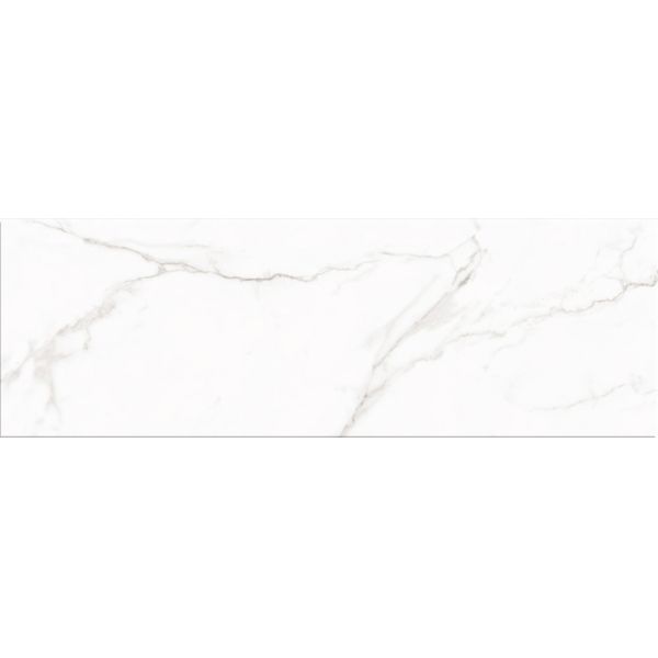 Carrara White Rectangular Ceramic Floor Tile Delicate Texture For Bathroom