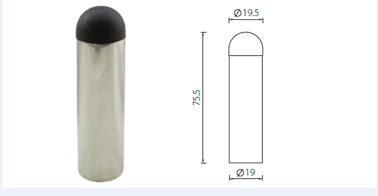 DSS26 Door Fitting Hardware Wall Mounted Type Rubber Tip Concealed Fixing