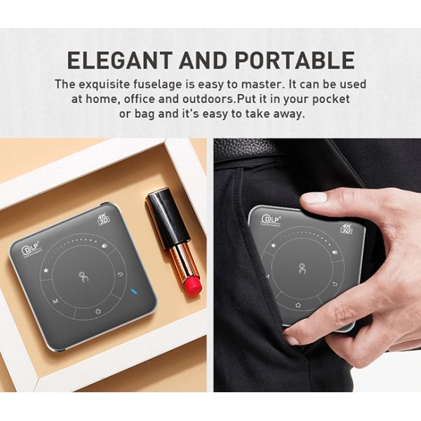 854*480 4K Keystone Correction Smart DLP Projector 65 Ansi Lumens