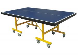 China Portable Junior Table Tennis Table Easy Install Single Folding With Wheels on sale