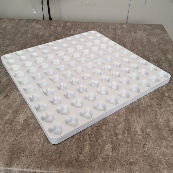 Silicone 800*800*41mm 100 Cavity Cake Baking Trays Dishwasher Safe