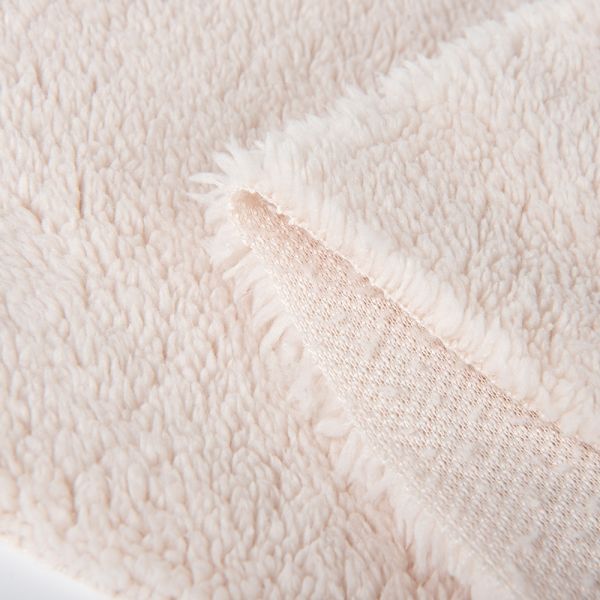 Tricot Knitted 100% Polyester BROG Sherpa Faux Lamb Fur Fabric for Garments Lining