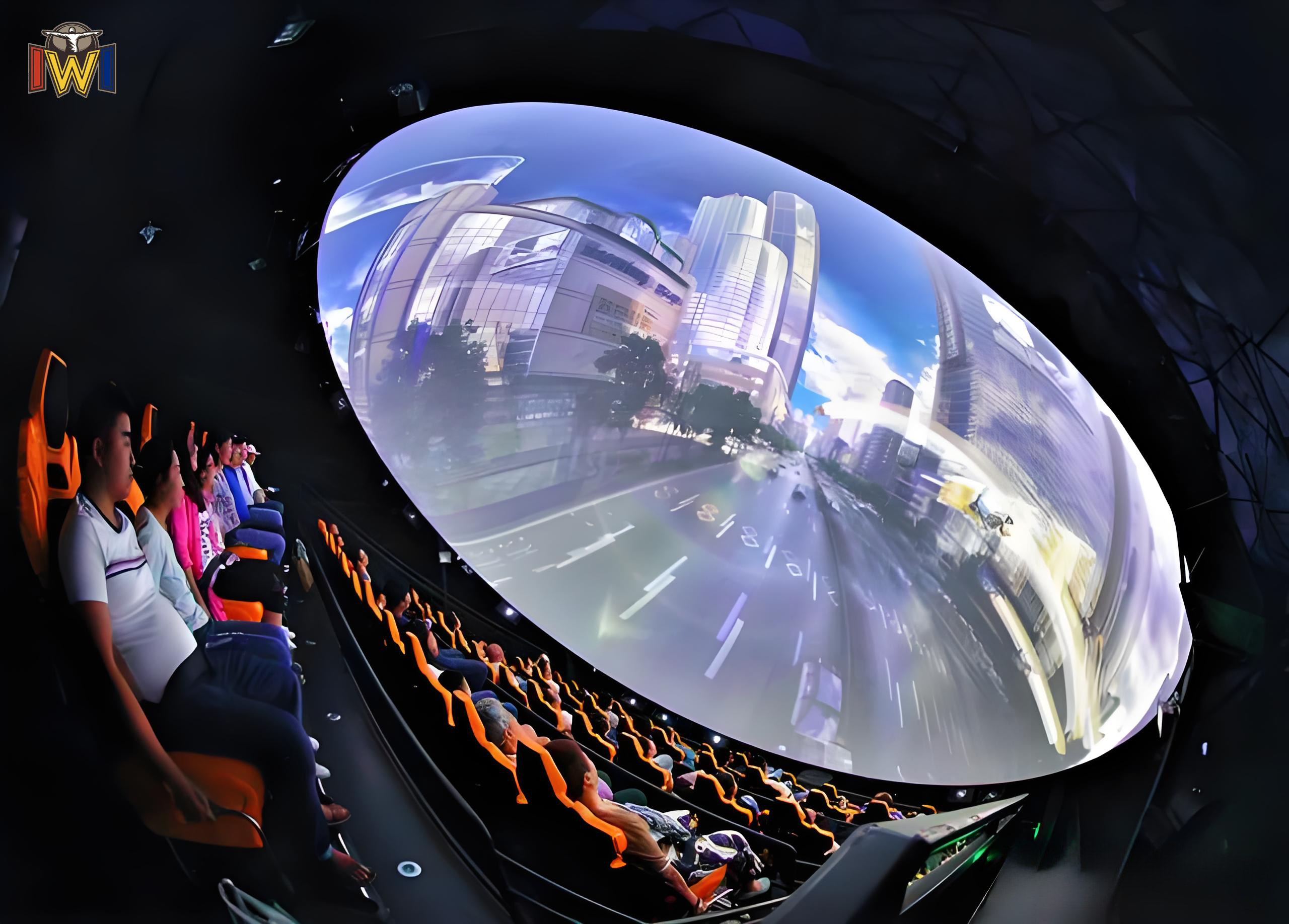 4D 9D VR Dome Cinema with 3-5.2m Screen & 8K Resolution