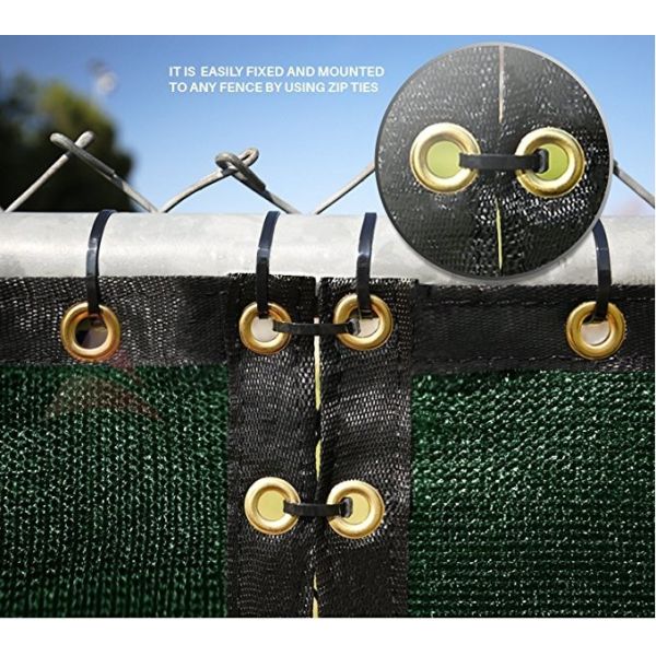 Control Temperature Fence Screen Mesh , 100% Virgin HDPE Windscreen Mesh Fabric