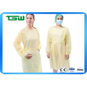 Quality 40gsm Single Use 115*137cm Nonwoven Isolation Gown for sale