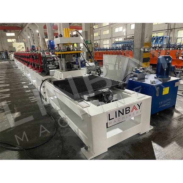 Automatic Galvanized Steel Strut Channel Roll Forming Machine With Hydraulic Flying Cut