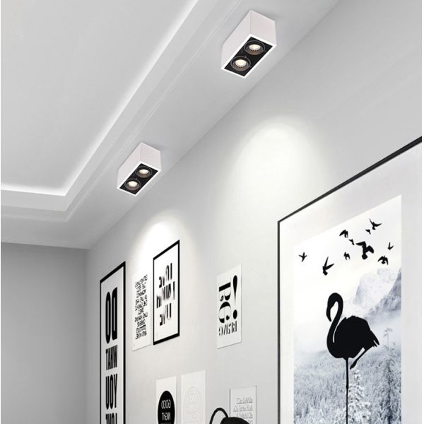 GU10 base rectangle surface mounted spotlight&interior GU10 spot light for hotel