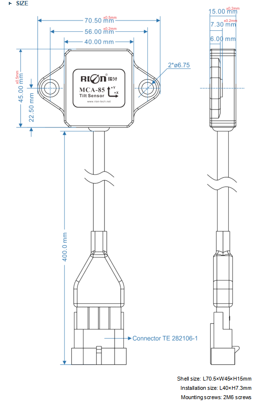 MCA-85 HIGH-PERFORMANCE SERIAL TILT SENSOR FOR INDUSTRIAL APPLICATIONS