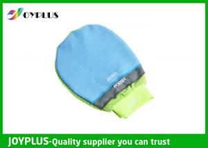 Waterproof Car Washing Mitt Glove , Car Cleaning Cloth Double Side Blue Color