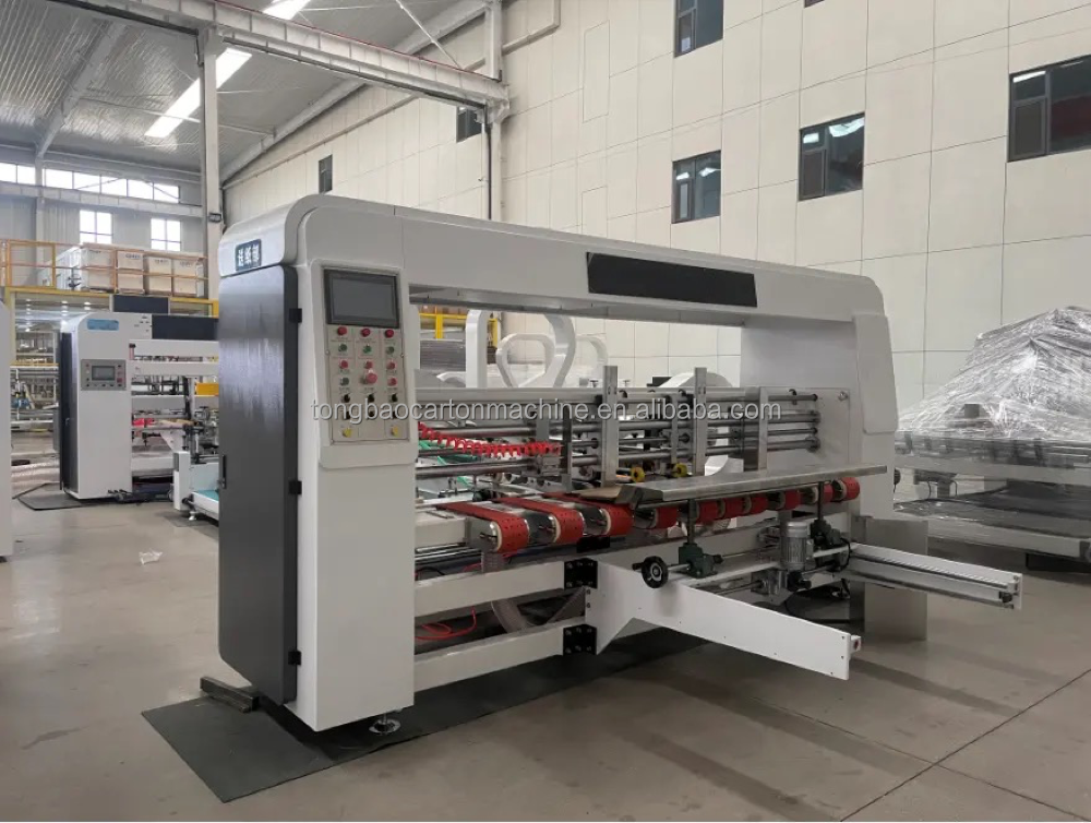 Electric Full Automatic Corrugated Paper Stapler Stitching Gluer Folding Gluing Machine
