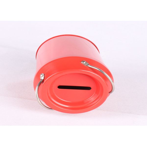 Milk Power Packaging Coin Bank Tin , 0.23 / 0.25 MM Custom Printing Tin Can Piggy Bank