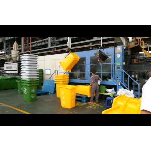 Quality yellow medical dustbin 120 liter waste bin garbage bin for sale