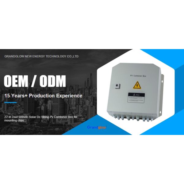 22 in 2out 500vdc Solar Dc String Pv Combiner Box for mounting clips