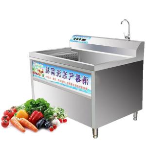 Quality Stainless steel fruit and vegetable washing machine Air bubble washing machine Ozone vegetable washing machine for sale