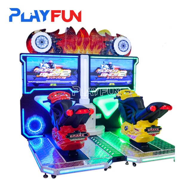 Playfun Good Quality Arcade Racing Moto Simulator Indoor Coin Operated Motorcycle Game Machine