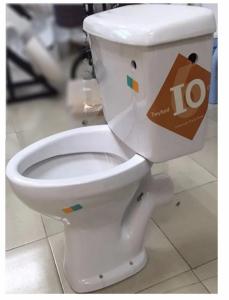 Quality Skirted Dual Flush Two Piece Toilets White P Trap Wc With Water Tank Split for sale