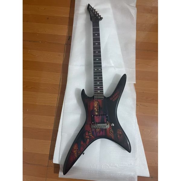 Custom B.C Rich Solid Printed Pattern Hydrographics Transfer Printing Rare Electric Guitar