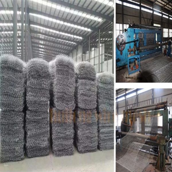 Galvanized 60 X 80mm Dia 2mm Gabion Wire Mesh Square Hole
