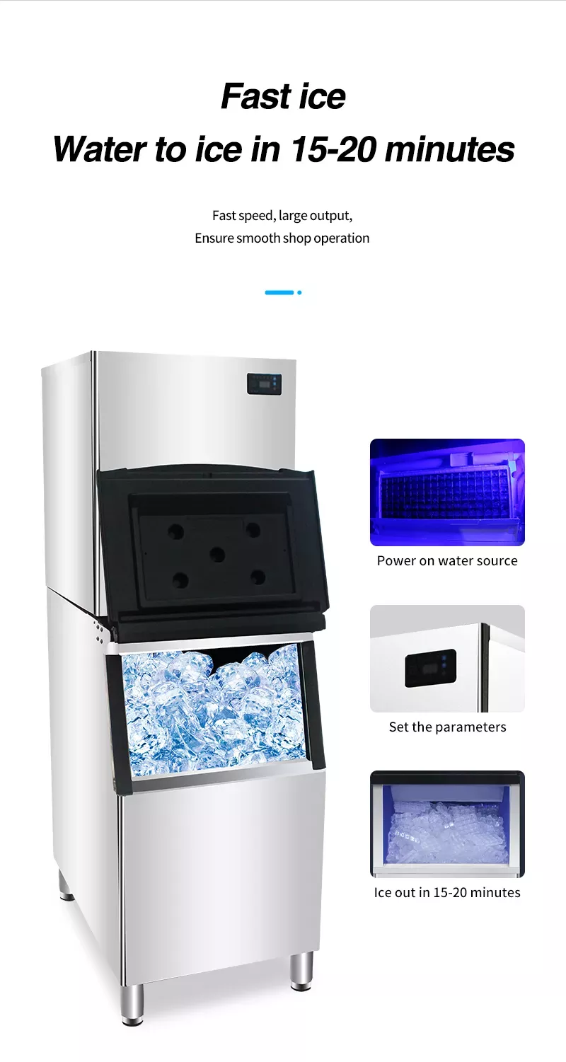 Automatic Ice Cube Maker Machine 500kg Industrial Ice Making Machine